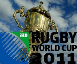 yapboz 2011 Rugby Dünya Kupası. 23 Ekim - 9 Eylül ve Yeni Zelanda kutlanır